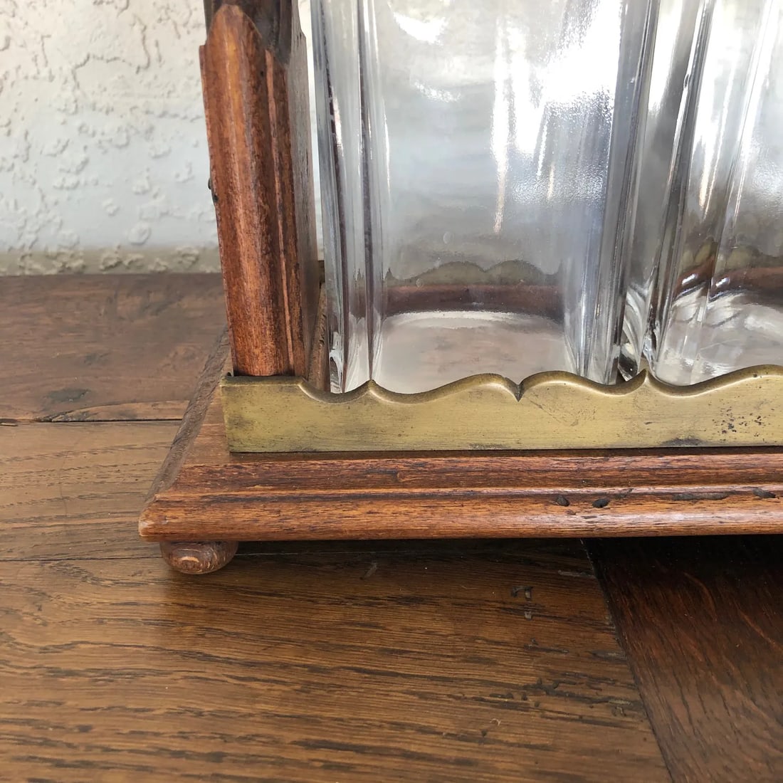Antique English Oak Decanter Tantalus - 8