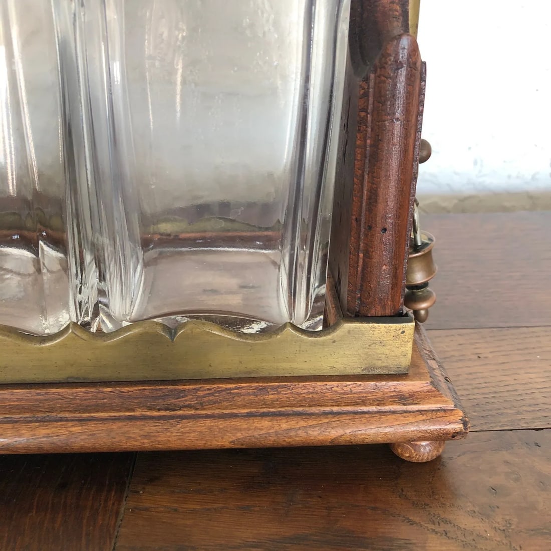 Antique English Oak Decanter Tantalus - 9