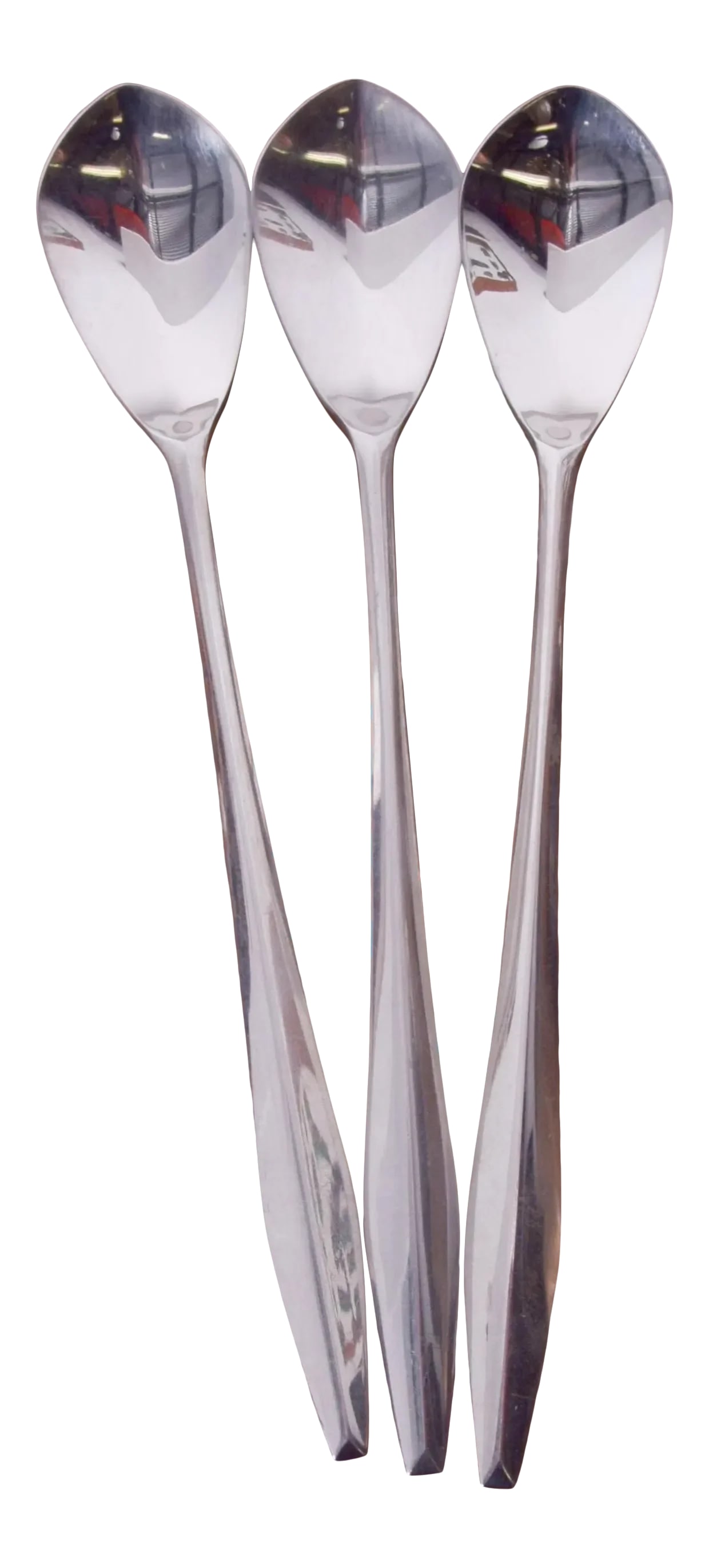 1958 Gio Ponti Italian Stainless Flatware Long Ice Tea Spoons - Set of 3 (1 of 8)