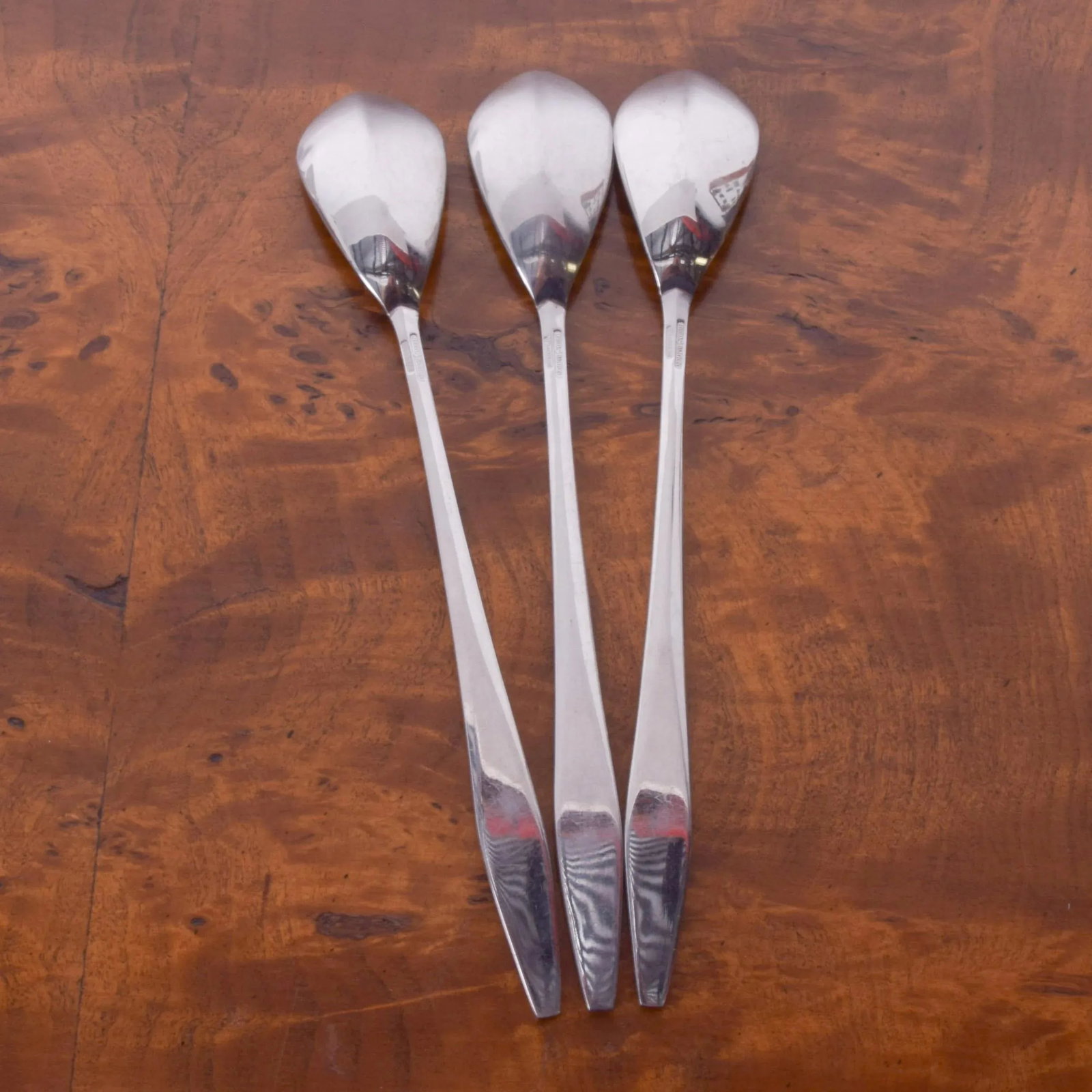 1958 Gio Ponti Italian Stainless Flatware Long Ice Tea Spoons - Set of 3 - 4