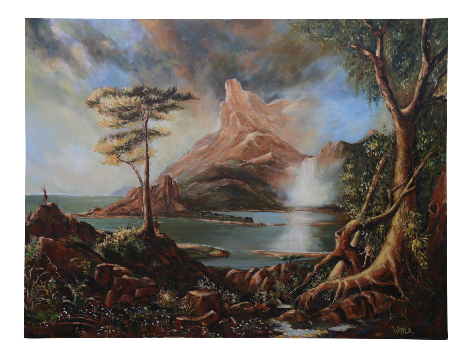 Acrylic Painting Reproductions of Thomas Cole ï¼ˆ2010sï¼‰: OIL PAINTING REPRODUCTIONS of Thomas Cole ï¼ˆCopied in 2010ï¼‰ï¼Œ" A WILD SCENE ". Thomas Cole was one of the greatest landscape painters of the early