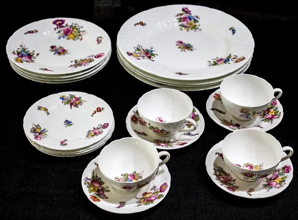1920s Coalport Sevres Group English Porcelain China - Set of 16 - 3