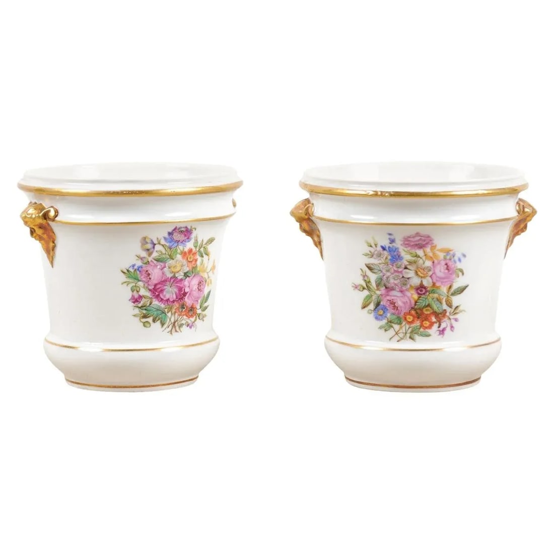 Late 18th Century French Porcelain Cachepots - a Pair - 13