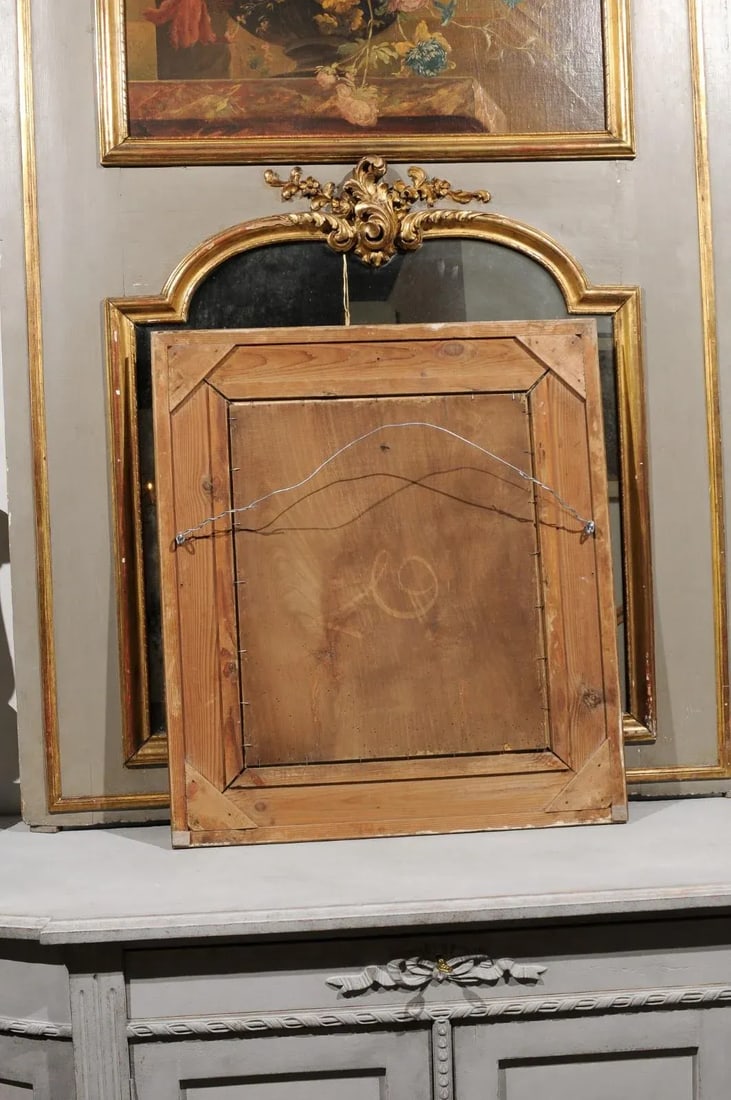 19th Century French Floral Still-Life Painting Depicting Roses in Original Frame - 3