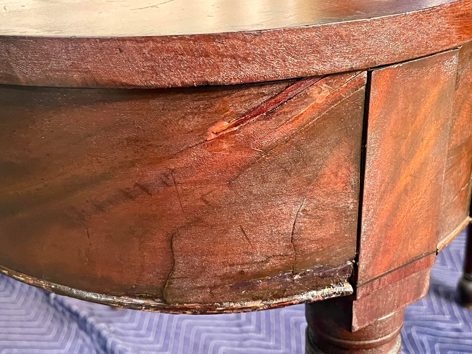 Antique Sheraton Mahogany Game Table - 10