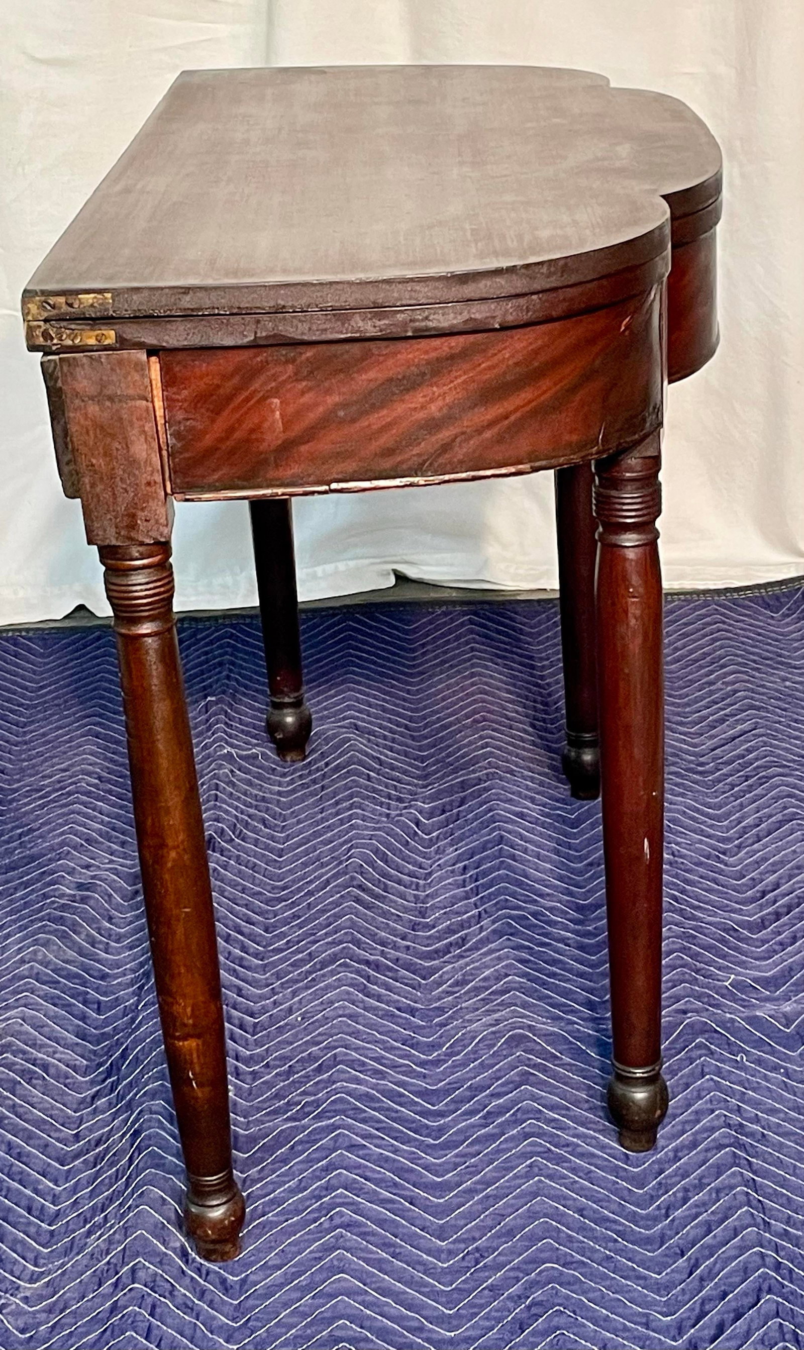 Antique Sheraton Mahogany Game Table - 2