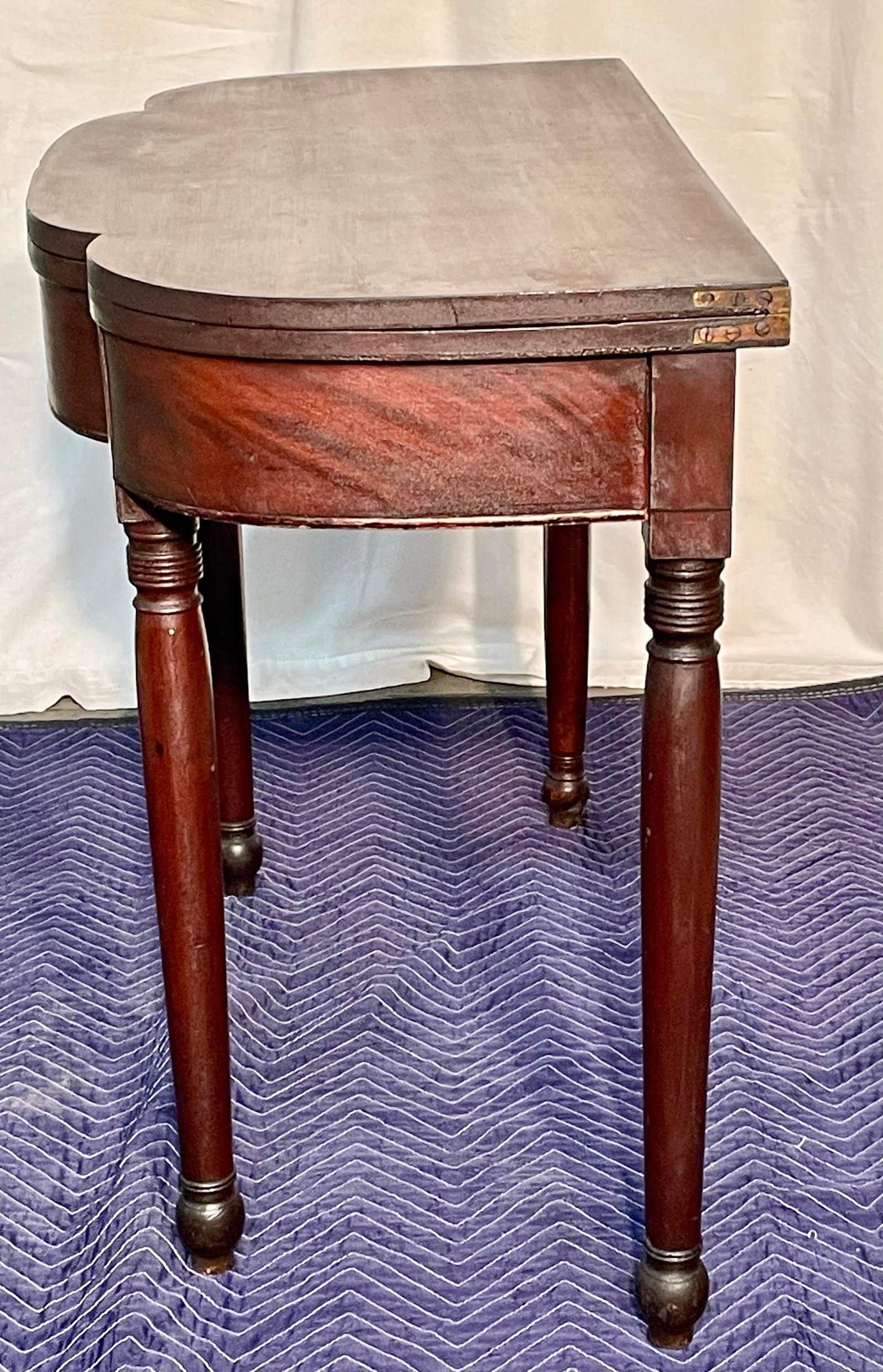 Antique Sheraton Mahogany Game Table - 3