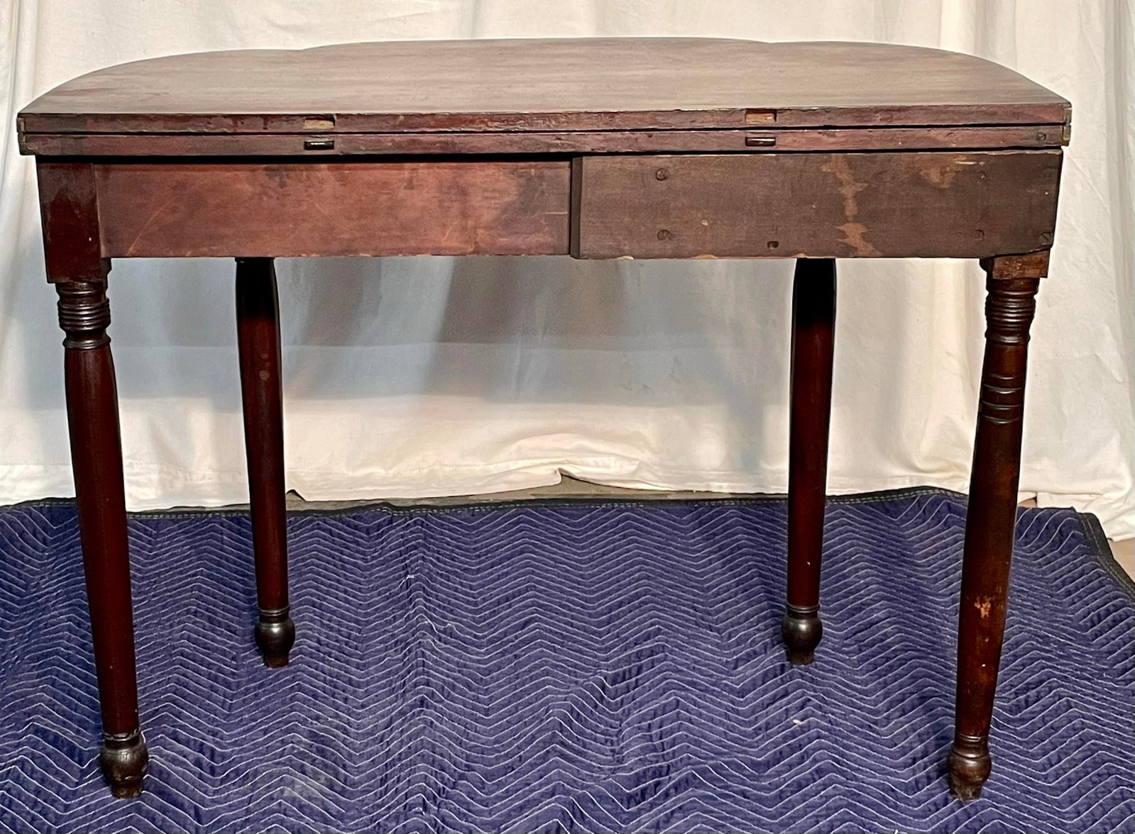 Antique Sheraton Mahogany Game Table - 4