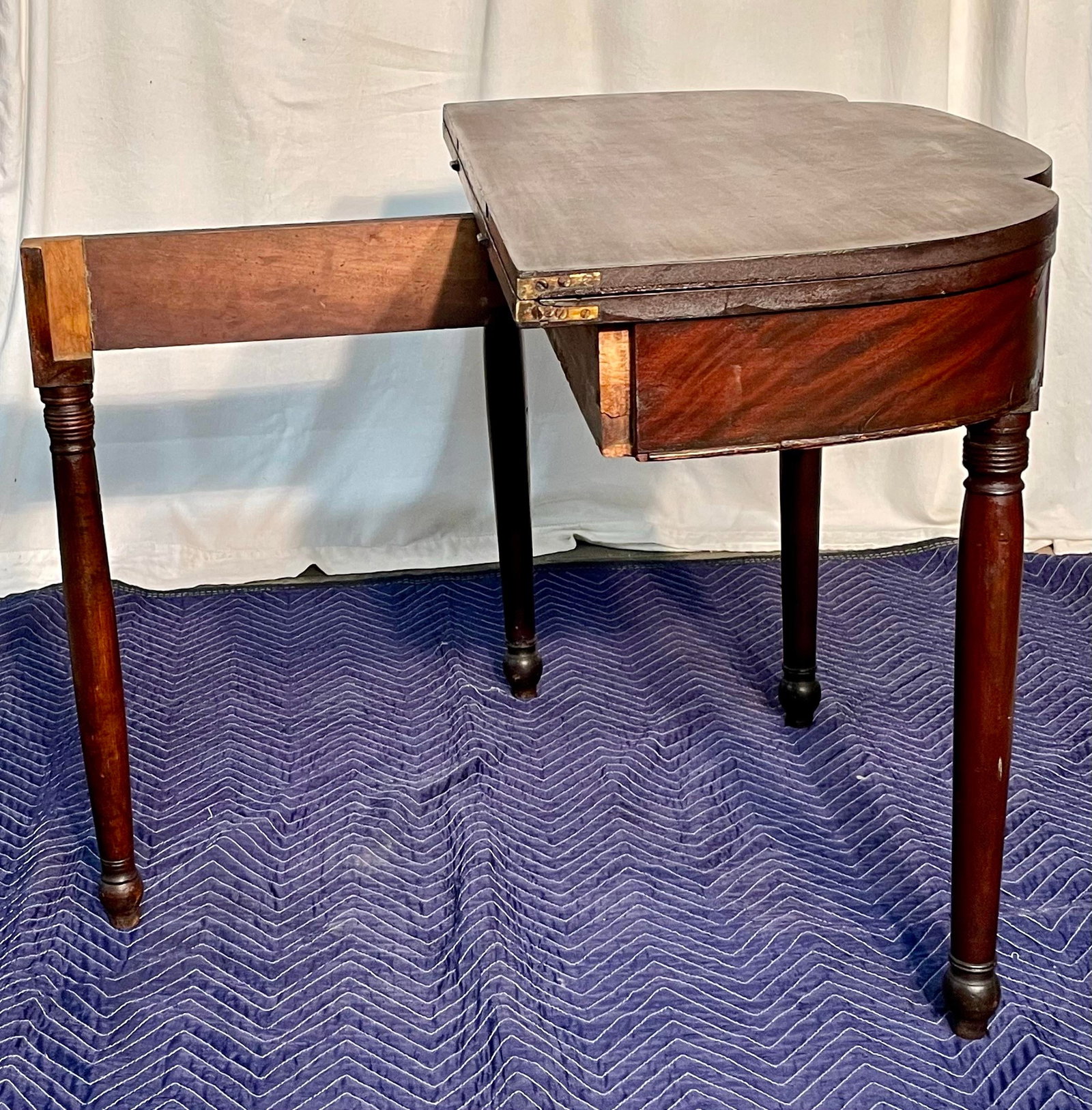 Antique Sheraton Mahogany Game Table - 5