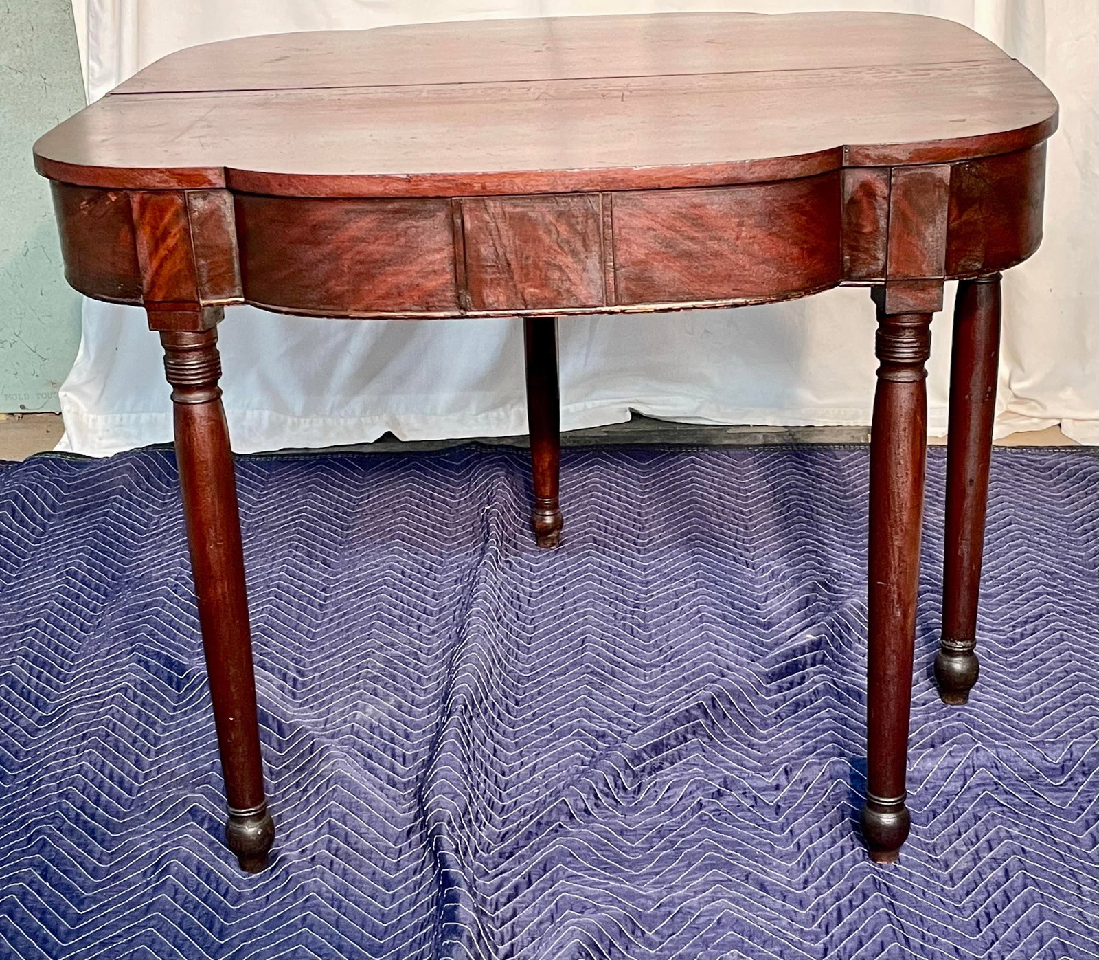 Antique Sheraton Mahogany Game Table - 8