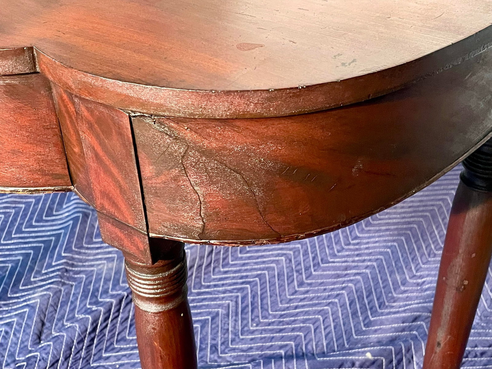 Antique Sheraton Mahogany Game Table - 9