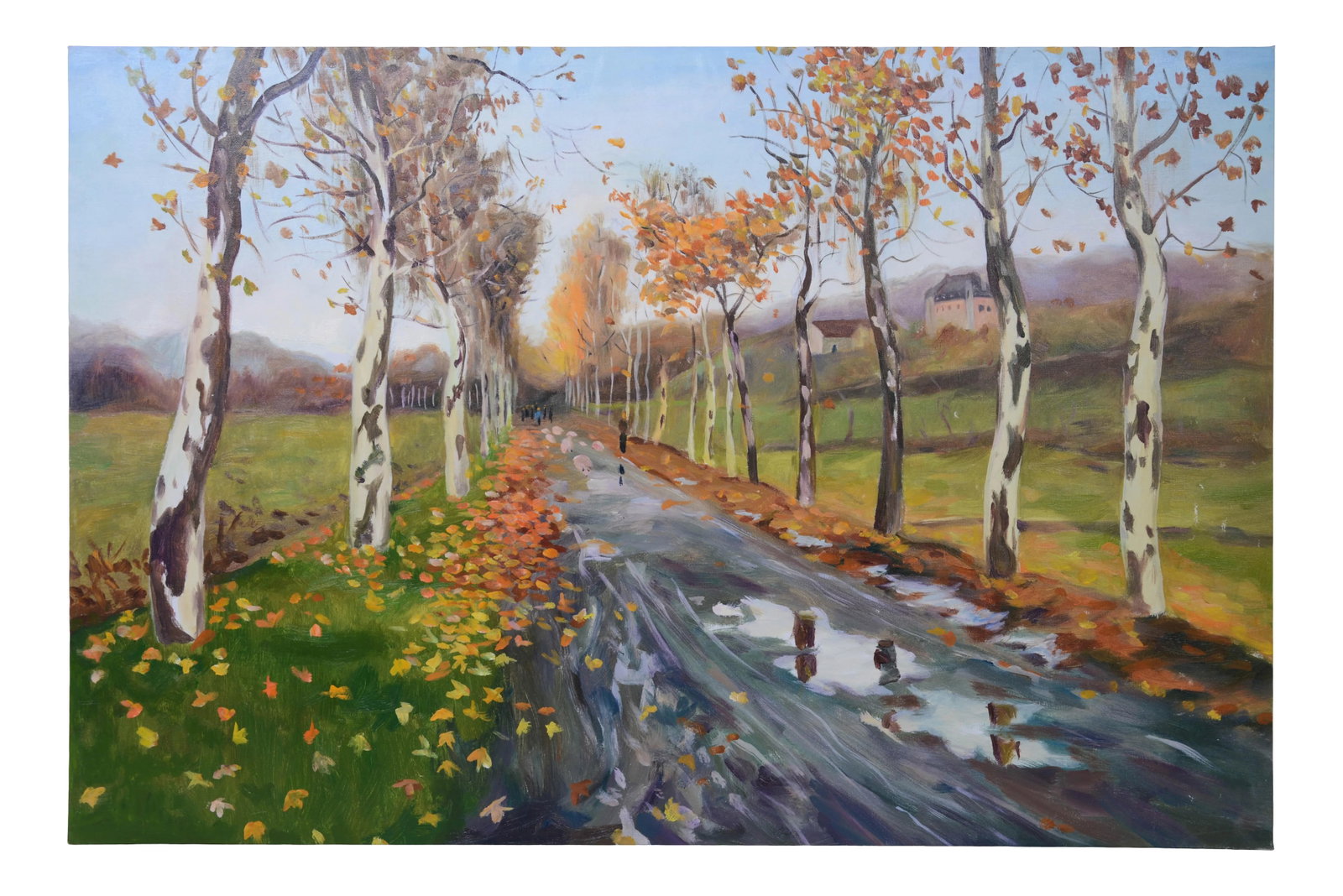 Original Oil Painting Landscape on Canvas: vintage Original oil painting landscape on canvas. size: 36" * 24" Condition: Alterations: Original Condition Unaltered Imperfections: Some Imperfections Condition Notes: In good condition with minor 