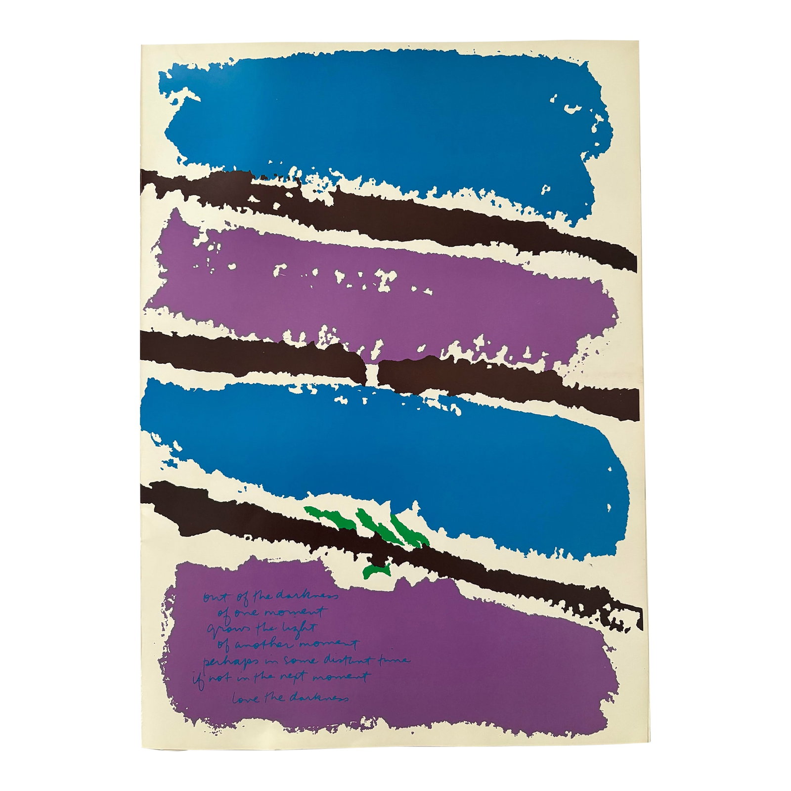 Corita Kent (Sister Mary Corita Kent) "Out of the Darkness of One Moment Grows Light..." Original Pr (1 of 2)