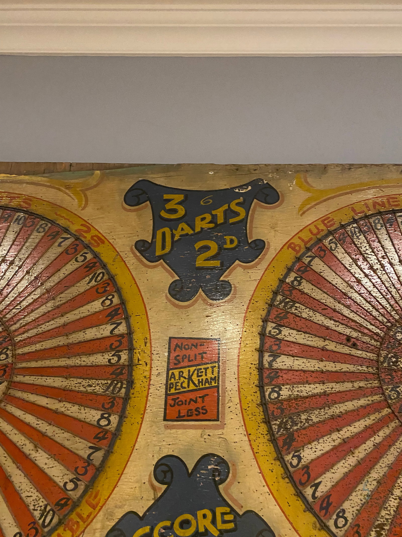 Monumental Antique Folk Art Carnival Double Target Game Board - 5