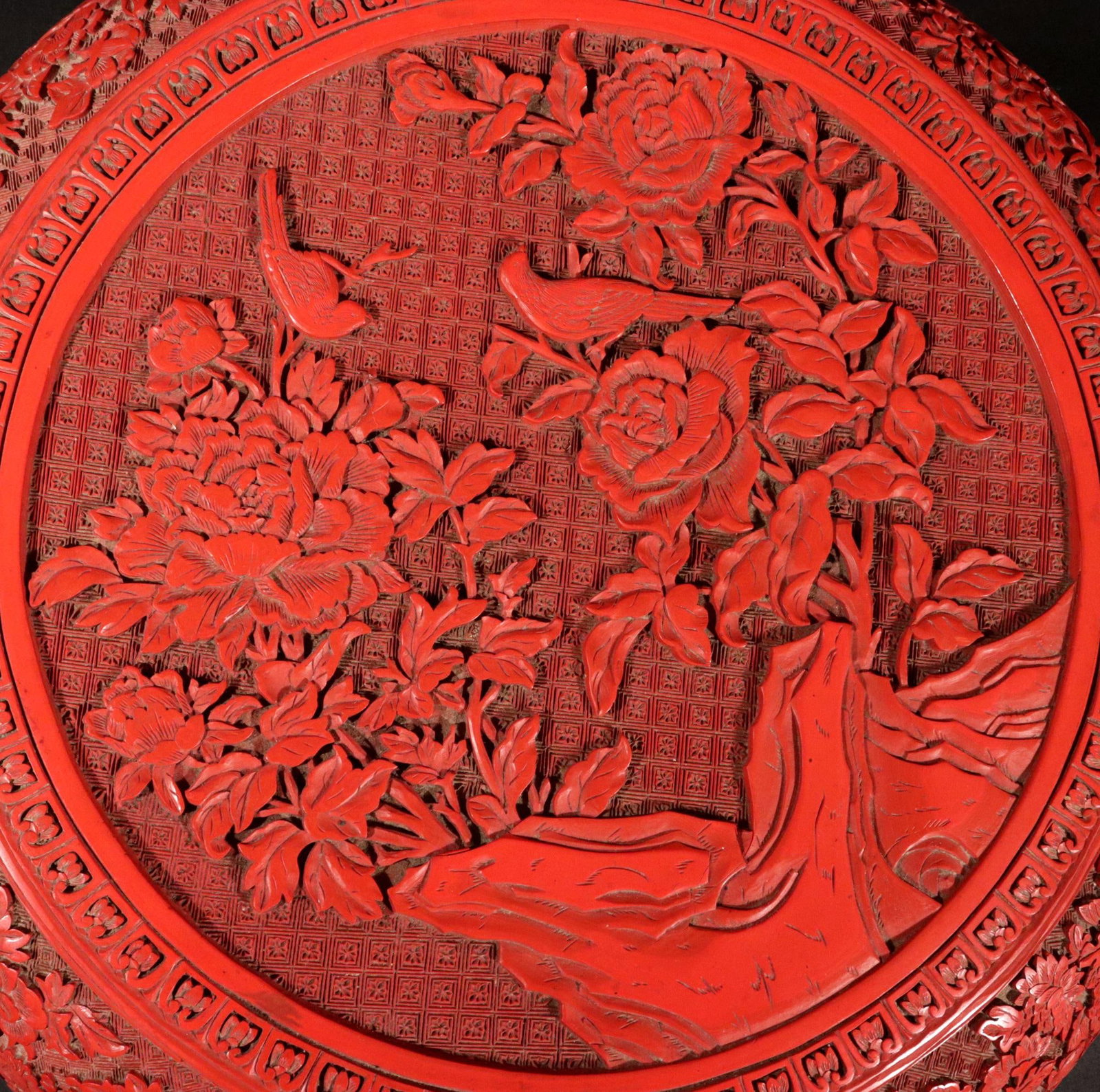 Chinese Carved Cinnabar Red Lacquer Circular Box and Cover - 6
