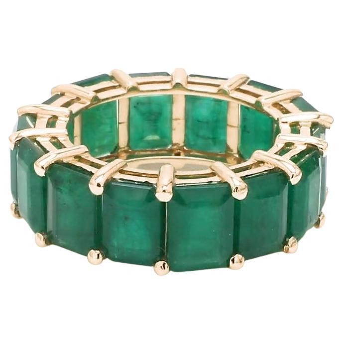 Natural 4.78 cts emerald ring in 14k gold - 5