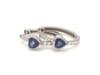 0.55 CT Natural blue sapphire and 0.18 diamond earrings in 14k gold - 2