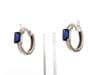 0.69 Ct Natural blue sapphire earrings in 14k gold - 16