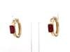 0.71 Ct Natural ruby earring in 14k gold - 6