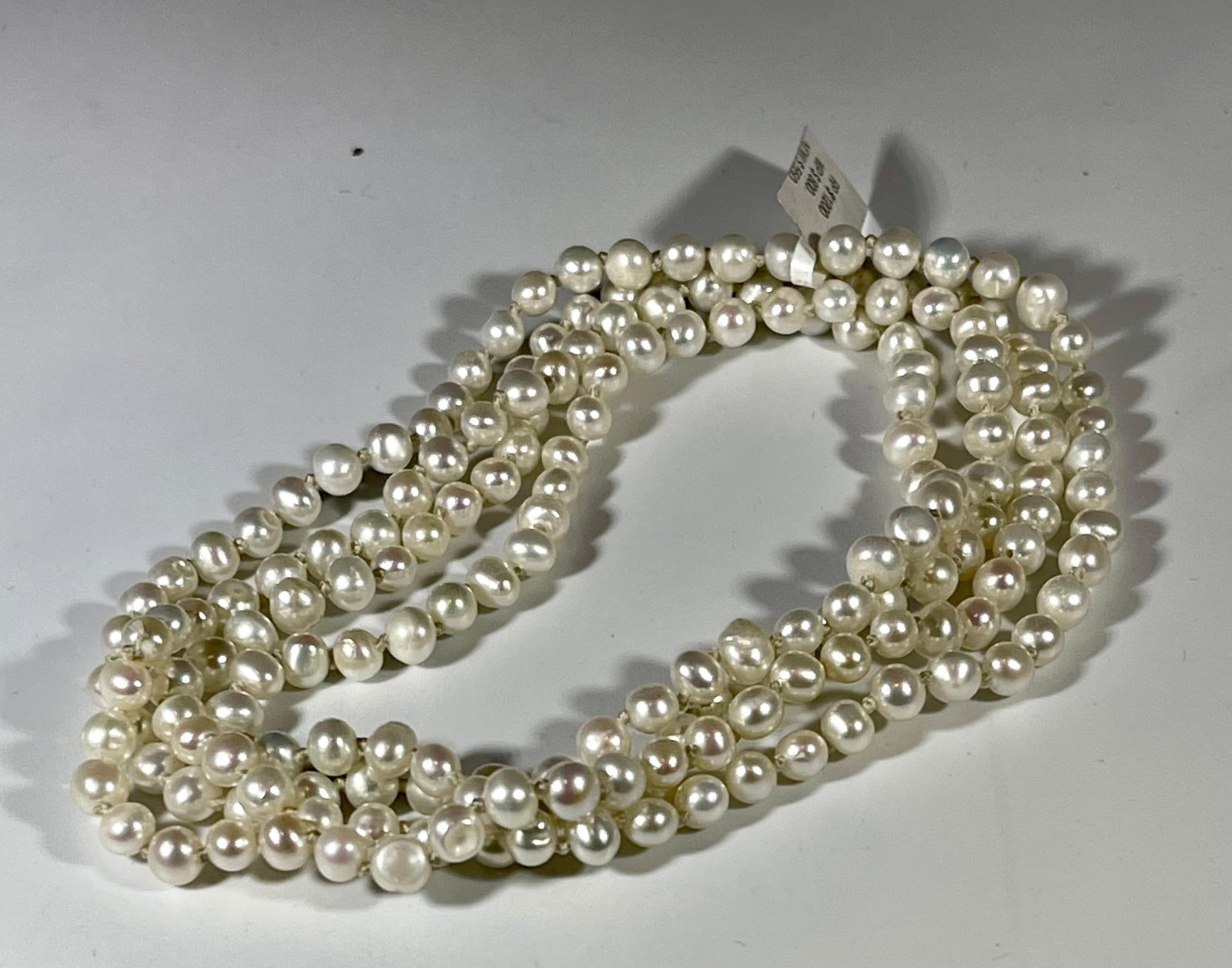 Fresh Water Round Pearl Single Strand Necklace, Opera Length - 9