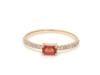 Natural 0.37 cts red sapphire & 0.14 cts diamond ring 14k gold - 2