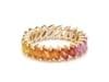 Natural 3.70 cts rainbow sapphire ring in 14k gold - 16