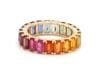 Natural 9.33 cts Rainbow sapphire ring in 14k gold - 6