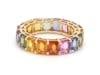 Natural 8.13cts rainbow sapphire ring 14k gold - 16