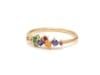 Natural 0.32 cts rainbow sapphire ring gold - 7