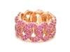 Natural 4.48 cts pink sapphire ring in 18k gold - 16