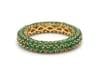 Natural 4.17 cts zambian emerald band ring in 18k gold - 16