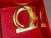 Salvatore Ferragamo Ganchini scarf ring gold Tone, Large Size - 16
