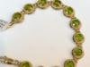 16 Carat Genuine Natural Peridot Tennis Bracelet 14 Karat Yellow Gold 16 Gram - 16
