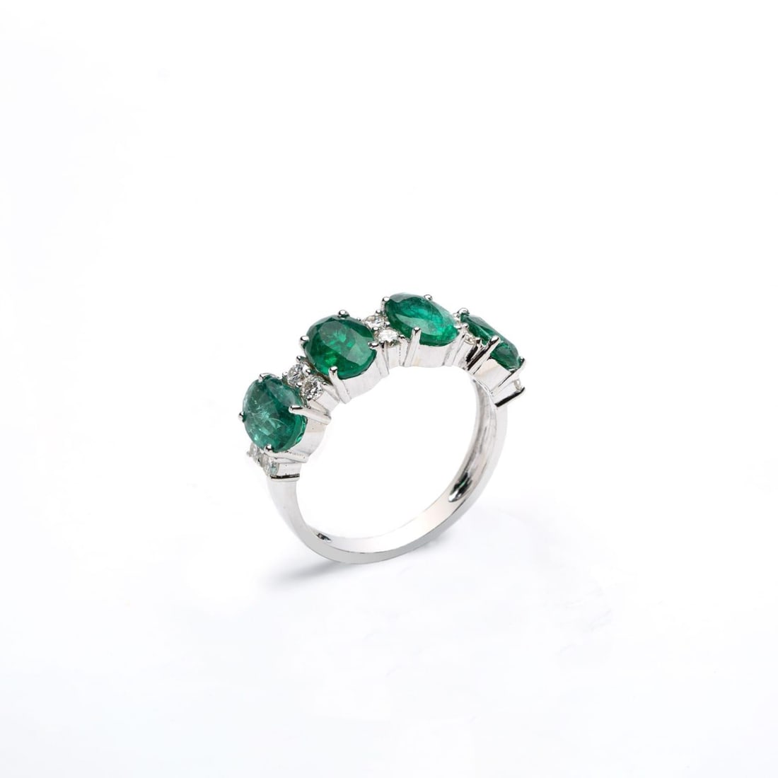Natural Zambian emerald ring 3 Carats and 0.42 cents in 14k gold - 2