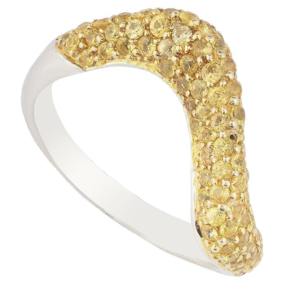 Natural Yellow Sapphire with 1.39 Carat in 18k Gold - 2