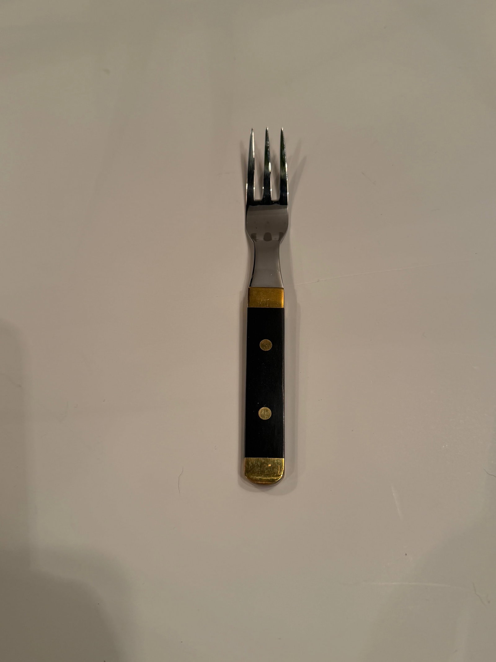 Rare Set of Vintage Swedish Stainless Steel Brass & Wood Flatware - 6
