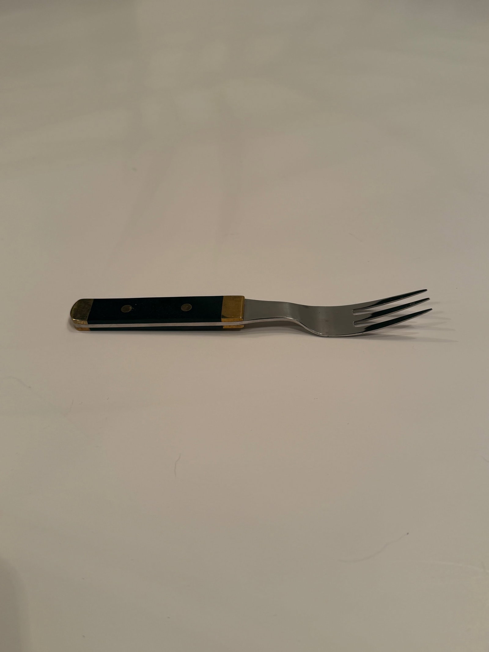 Rare Set of Vintage Swedish Stainless Steel Brass & Wood Flatware - 7