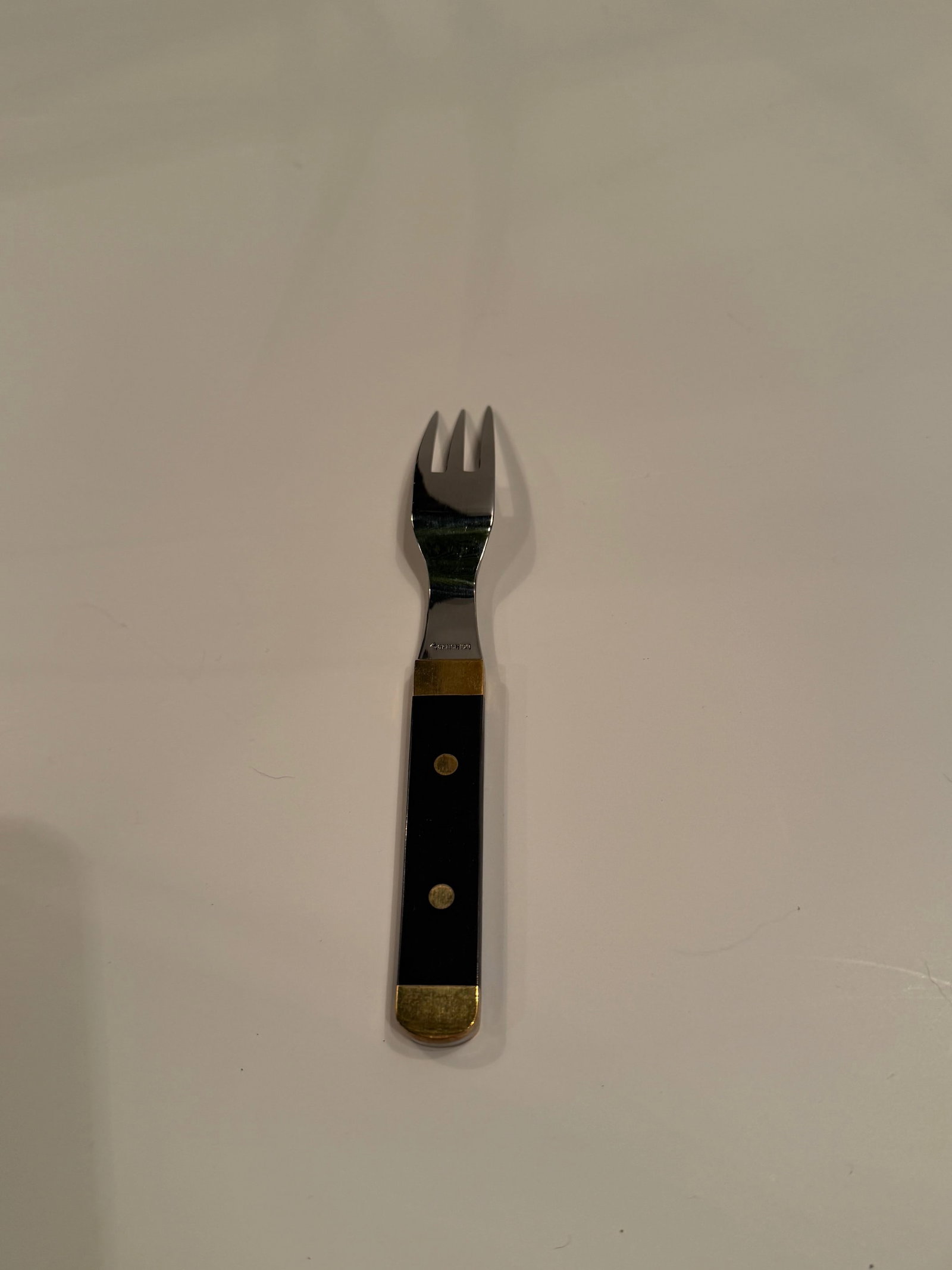 Rare Set of Vintage Swedish Stainless Steel Brass & Wood Flatware - 8