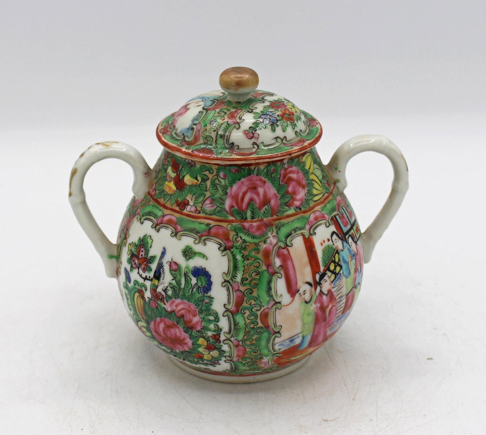 Circa 1891-1911 Chinese Export Rose Medallion Porcelain Tea Service - 10