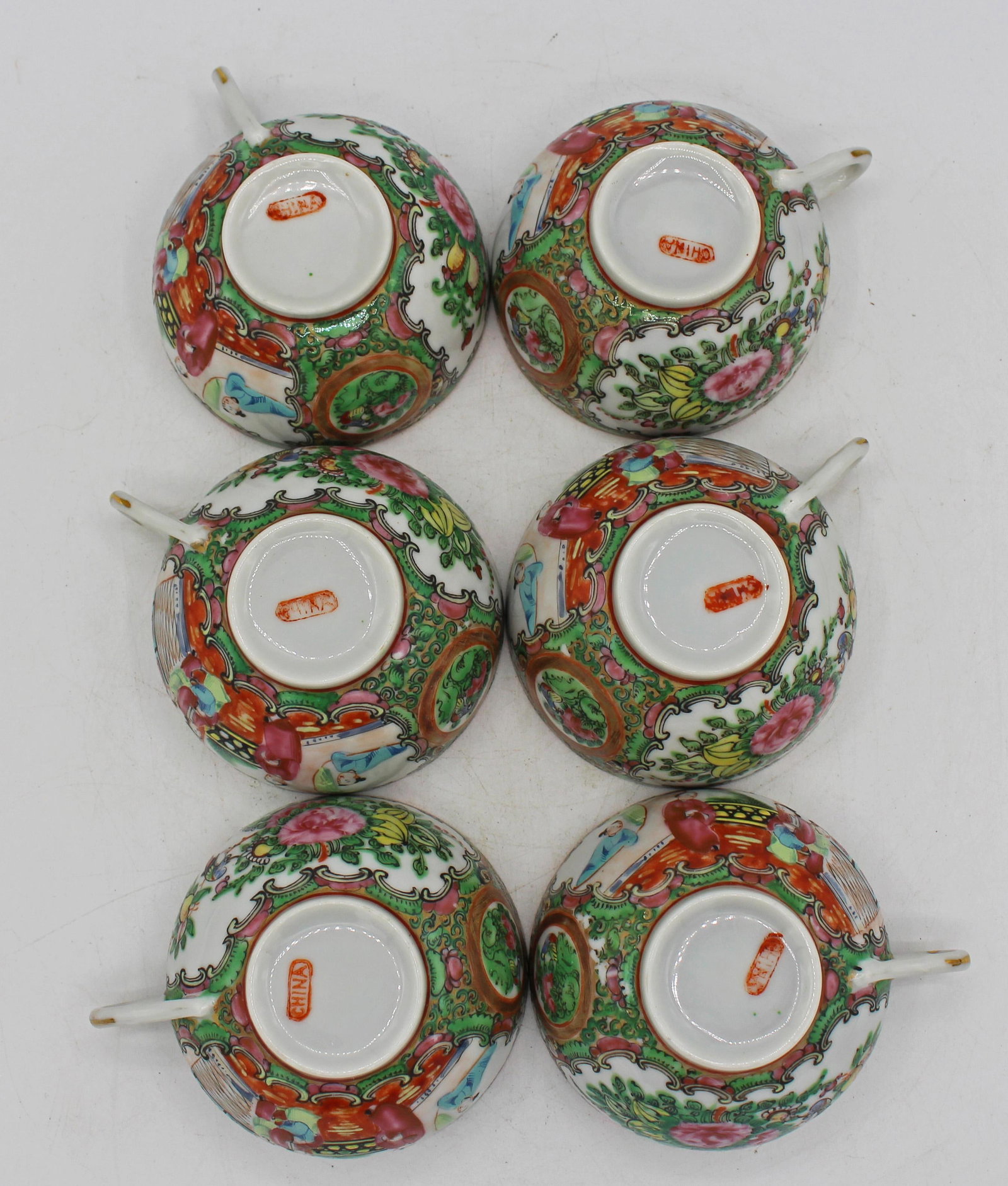 Circa 1891-1911 Chinese Export Rose Medallion Porcelain Tea Service - 6