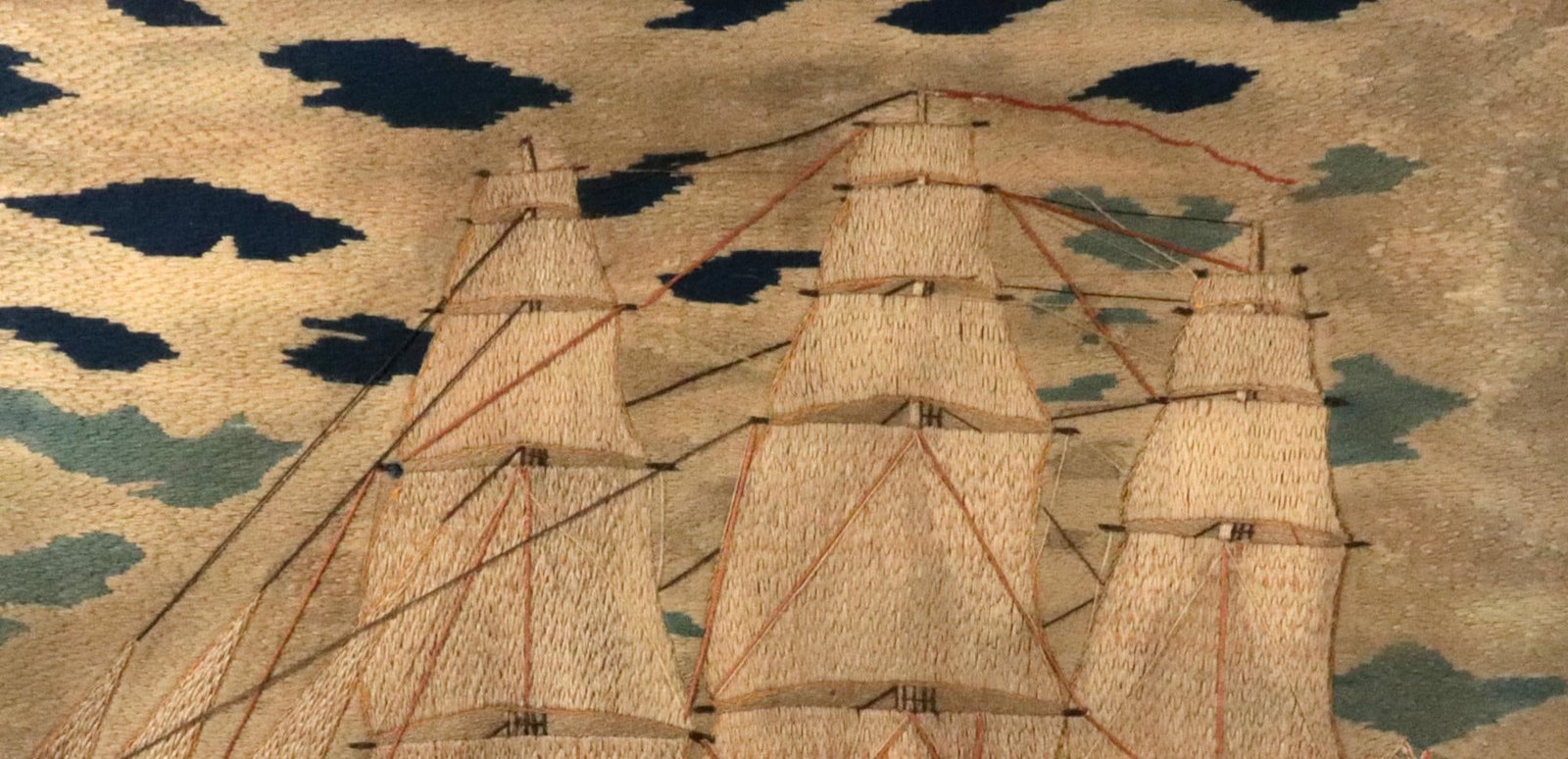 British Sailor's Woolwork of a Tea Clipper Under Sail - 2
