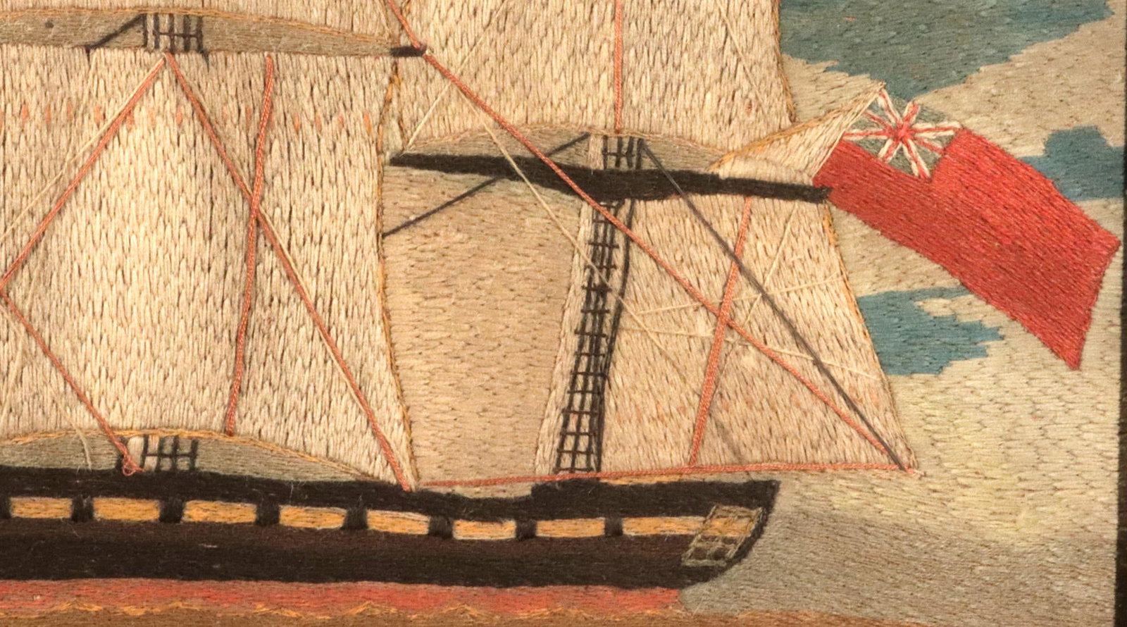 British Sailor's Woolwork of a Tea Clipper Under Sail - 3