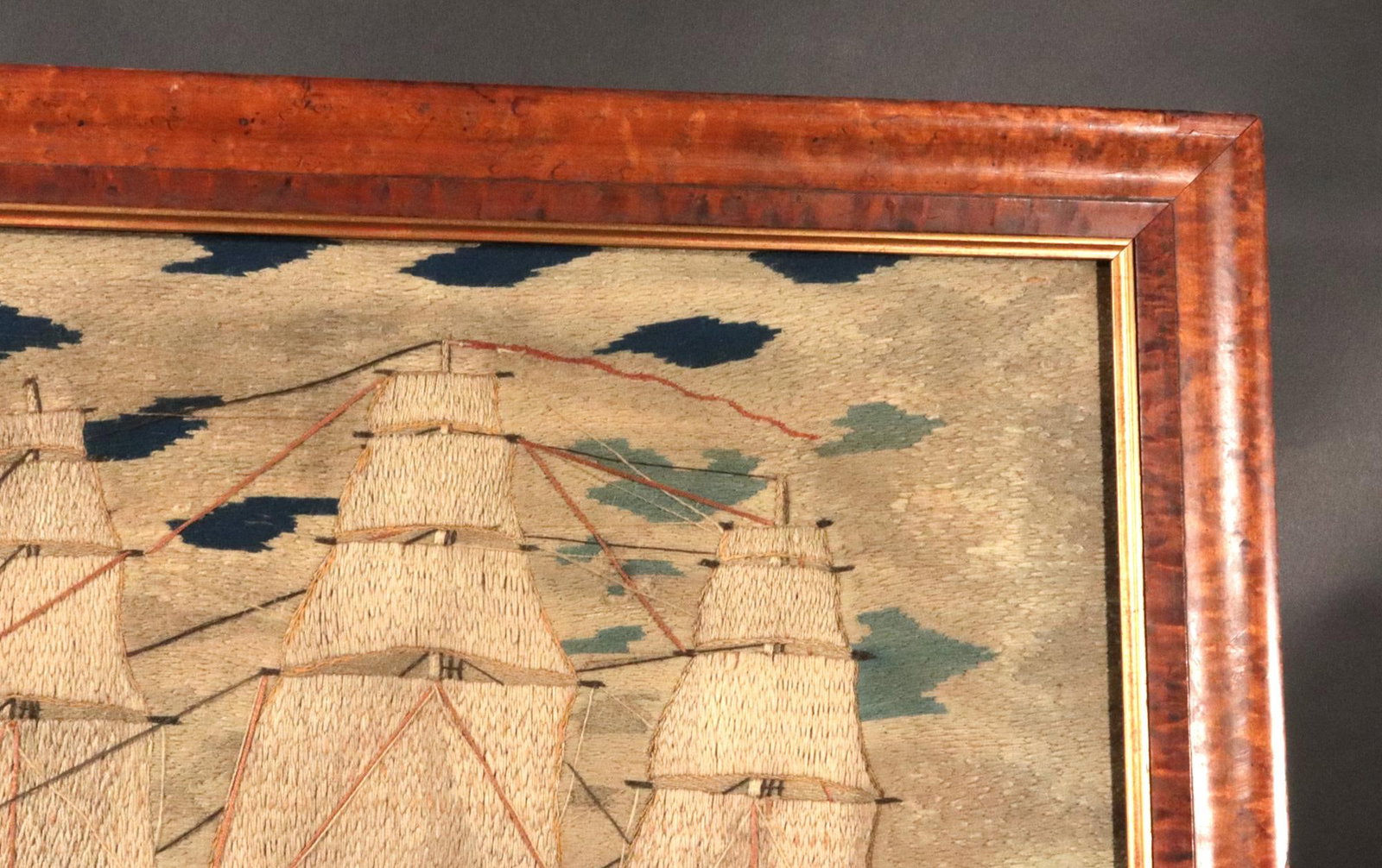 British Sailor's Woolwork of a Tea Clipper Under Sail - 4