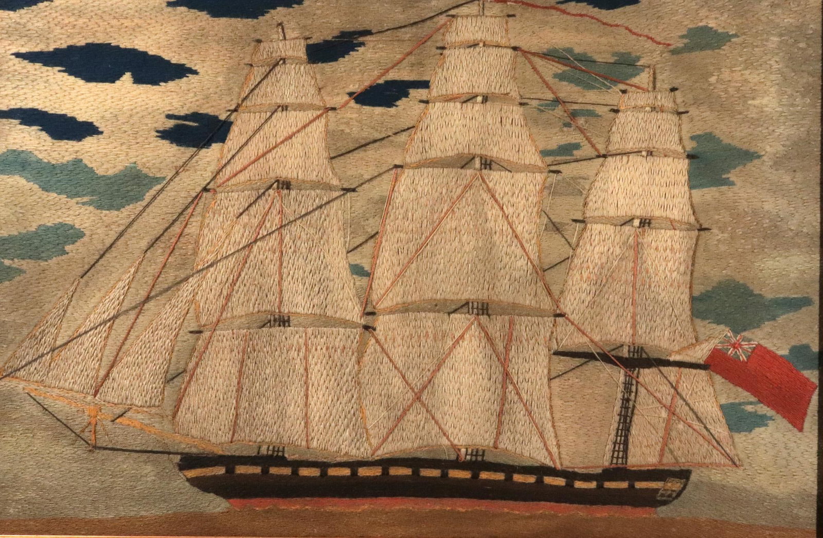 British Sailor's Woolwork of a Tea Clipper Under Sail - 5