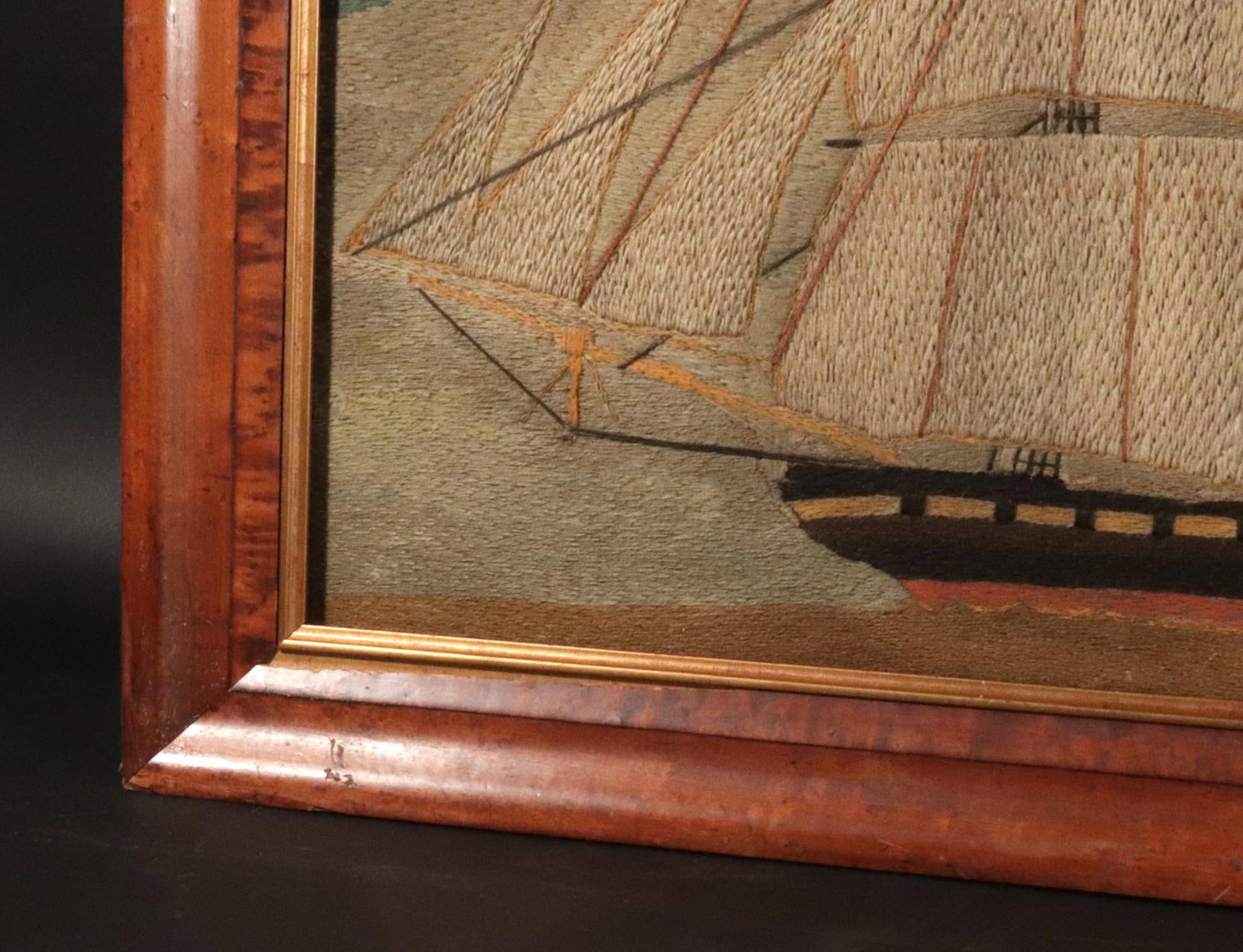 British Sailor's Woolwork of a Tea Clipper Under Sail - 6