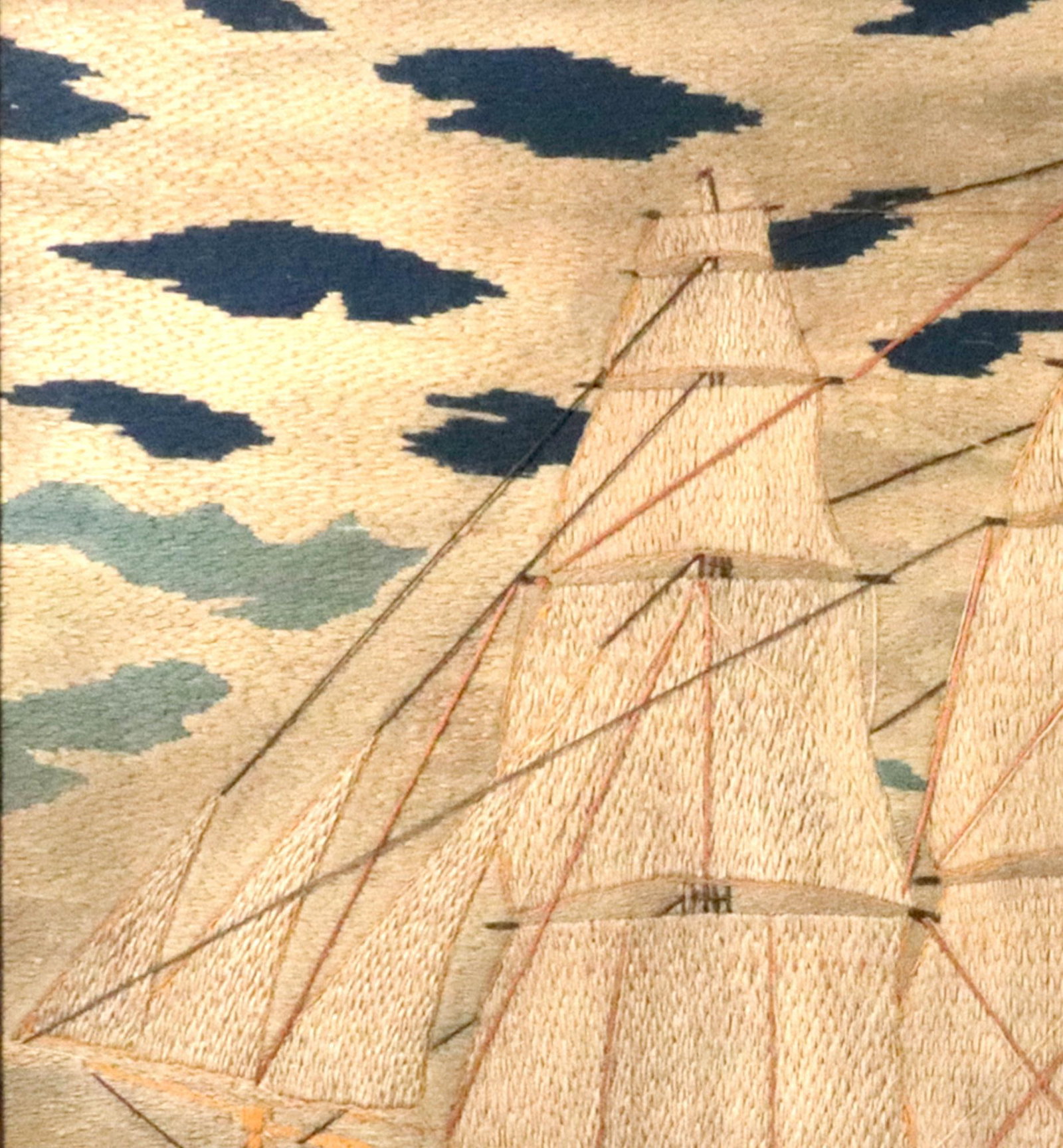 British Sailor's Woolwork of a Tea Clipper Under Sail - 7