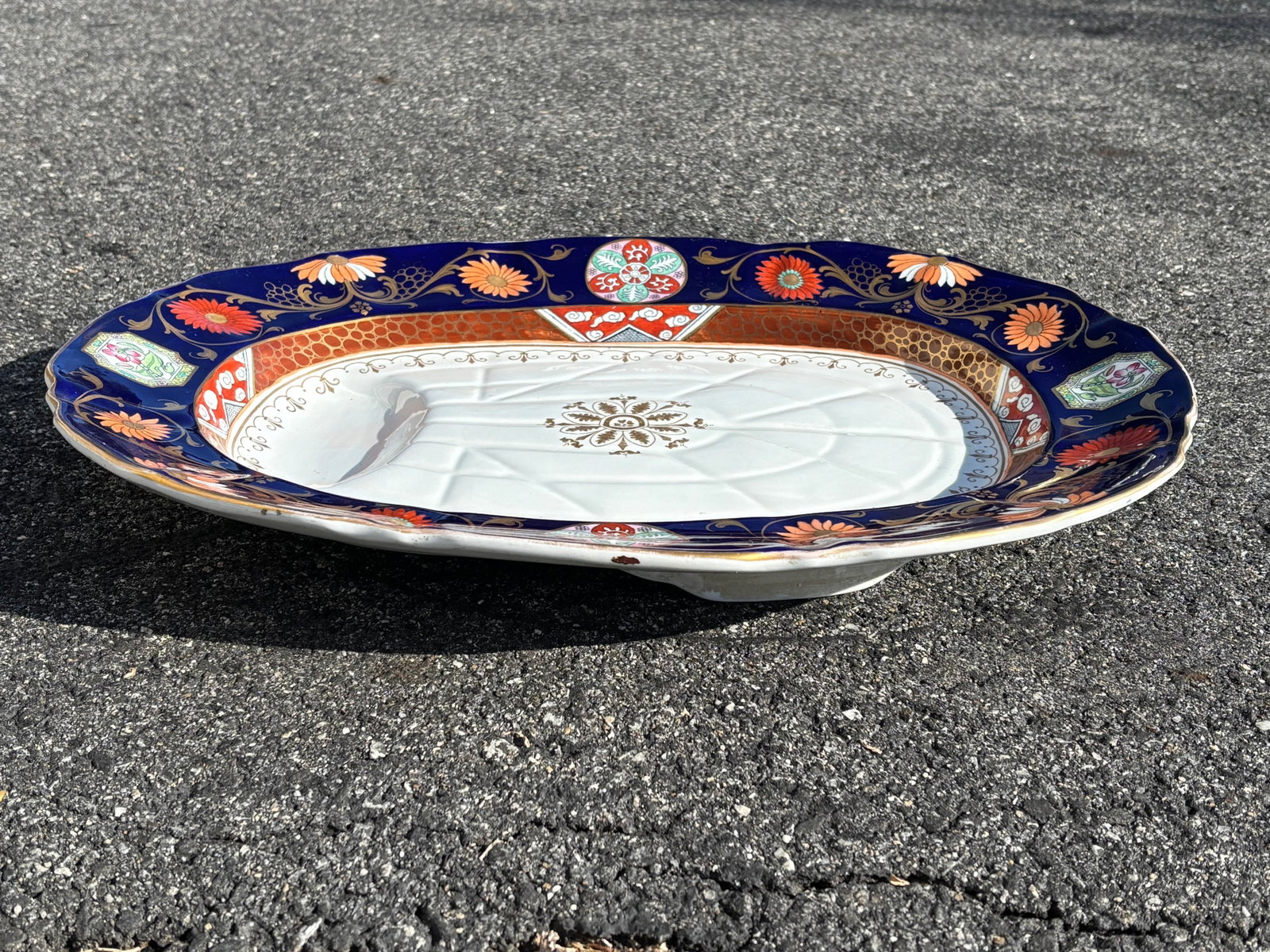 Large 19th C. English Ironstone Centerpiece / Presentation Platter - Exceptional Color and Detailing - 10