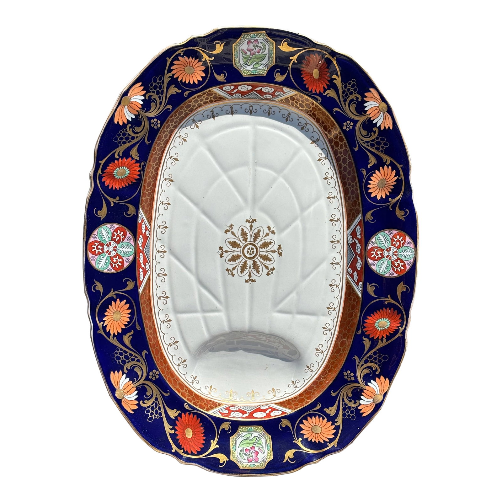 Large 19th C. English Ironstone Centerpiece / Presentation Platter - Exceptional Color and Detailing (1 of 10)