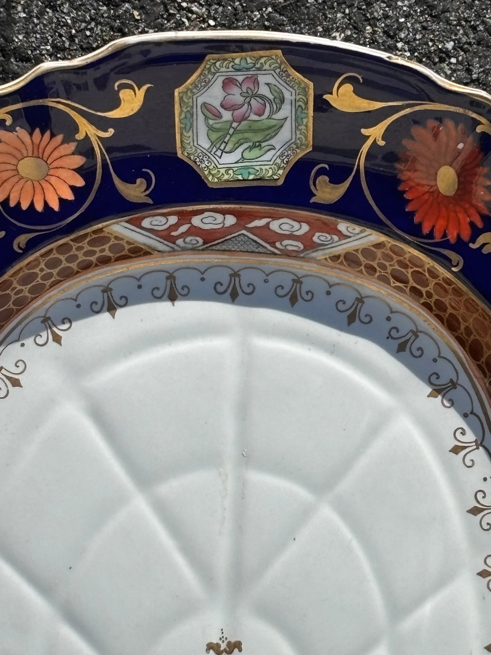 Large 19th C. English Ironstone Centerpiece / Presentation Platter - Exceptional Color and Detailing - 2