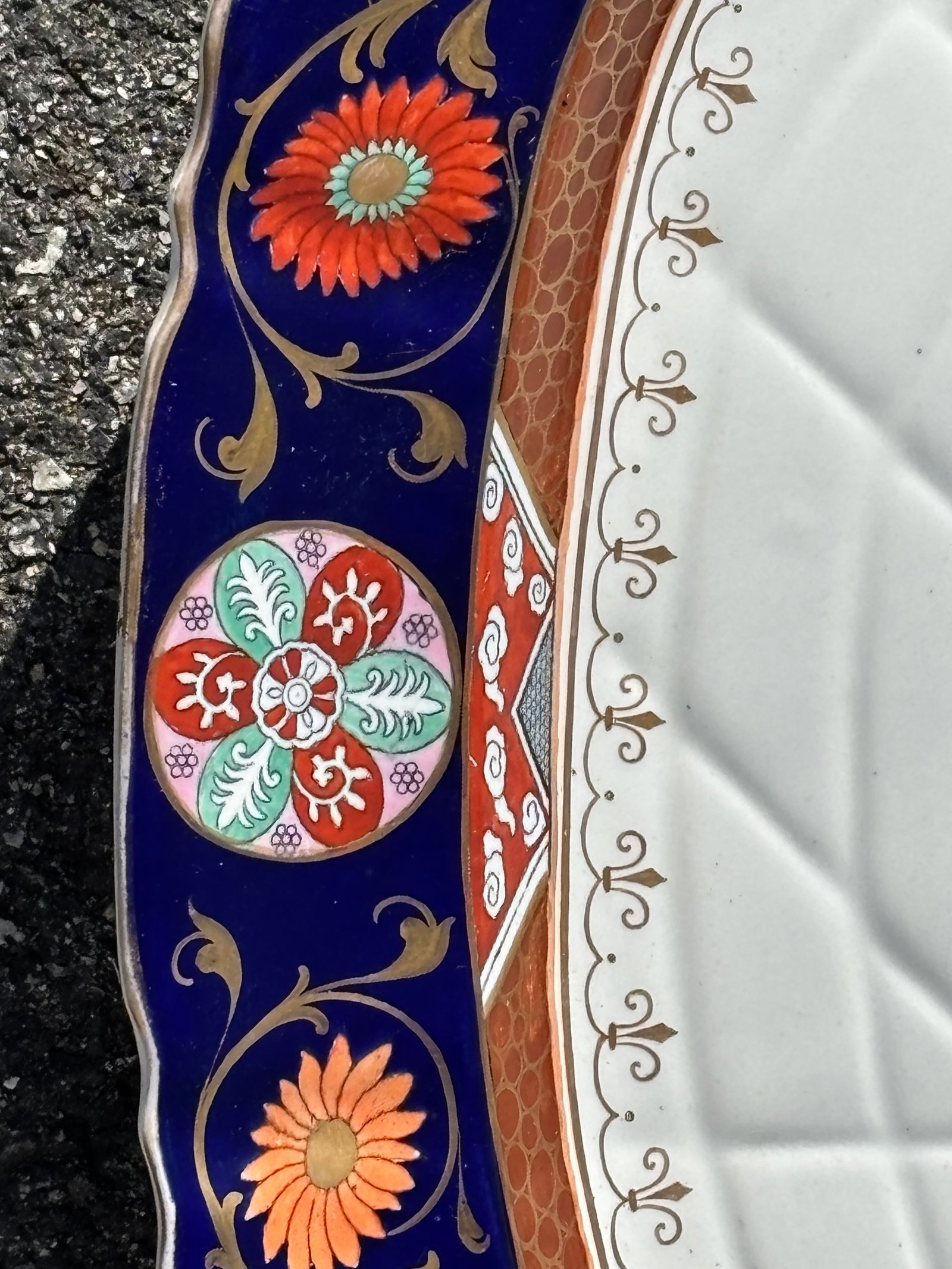 Large 19th C. English Ironstone Centerpiece / Presentation Platter - Exceptional Color and Detailing - 4